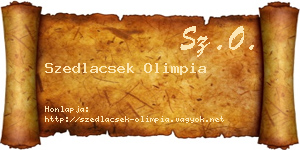 Szedlacsek Olimpia névjegykártya